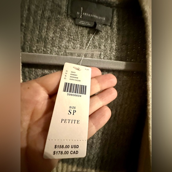 ‼️RARE‼️🎸ANTHROPOLOGIE🎸🔥NWT🔥Olivia Textured Cardigan in Ivory— SP - Picture 10 of 13
